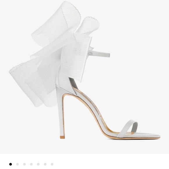 Like New Jimmy Choo White Aveline 100 - Picture 3 of 8